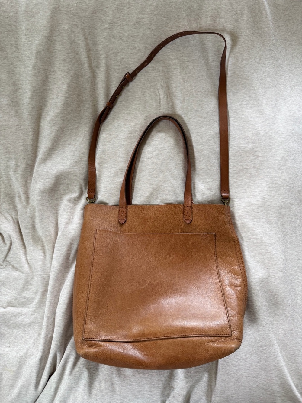 Madewell Leather Medium Transport Tote Bag - Picture 2 of 8